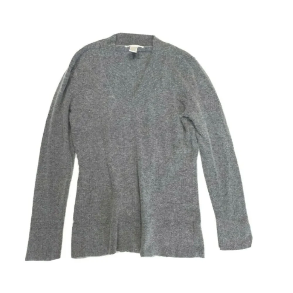 Sarah Spencer M Angora Blend Sweater V Neck Gray